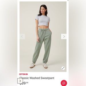 Cotton On Classic Washed Sweatpants in Pink